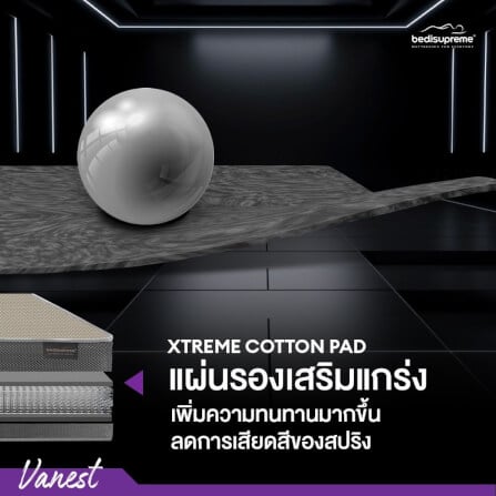 ที่นอน 5 ฟุต BEDISUPREME รุ่น VANEST+ หนา 8 นิ้ว สีน้ำตาล_4
