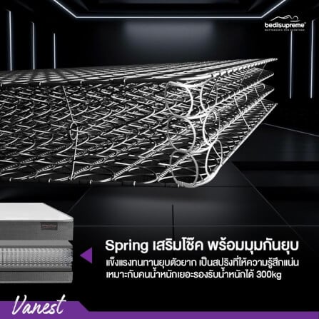 ที่นอน 3.5 ฟุต BEDISUPREME รุ่น VANEST+ หนา 8 นิ้ว สีขาว_5