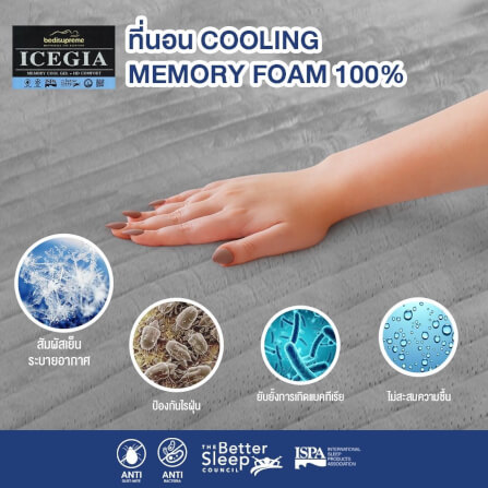 ที่นอน 3.5 ฟุต BEDISUPREME รุ่น ICEGIA หนา 9 นิ้ว หุ้มผ้า COTTON VELOUR_6