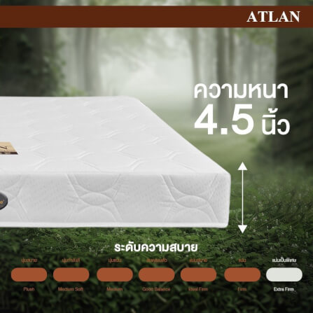 ที่นอน 6 ฟุต BEDISUPREME รุ่น ATLAN หนา 4.5 นิ้ว หุ้มผ้าแจ๊คการ์ด_6