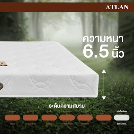 ที่นอน 3.5 ฟุต BEDISUPREME รุ่น ATLAN หนา 6.5 นิ้ว หุ้มผ้าแจ๊คการ์ด_6