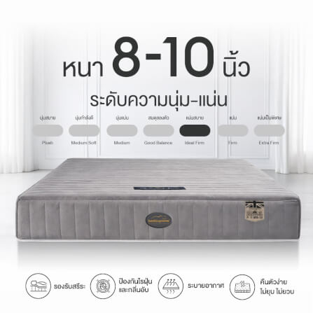 ที่นอนยางพารา 7ZONE 3.5 ฟุต BEDISUPREME รุ่น MAXTEX หนา 8 นิ้ว_7