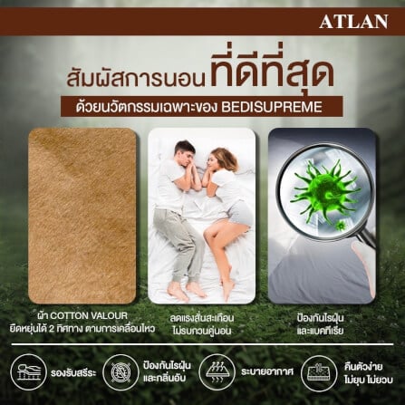 ที่นอน 5 ฟุต BEDISUPREME รุ่น ATLAN หนา 7 นิ้ว_8