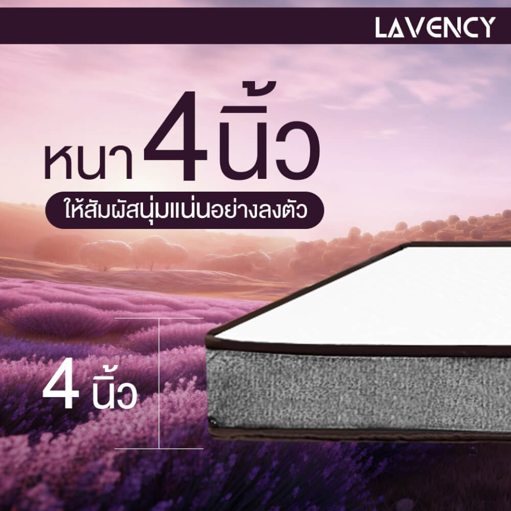 ที่นอน 3 พับ 3.5ฟุต BEDISUPREME รุ่น LAVENCY