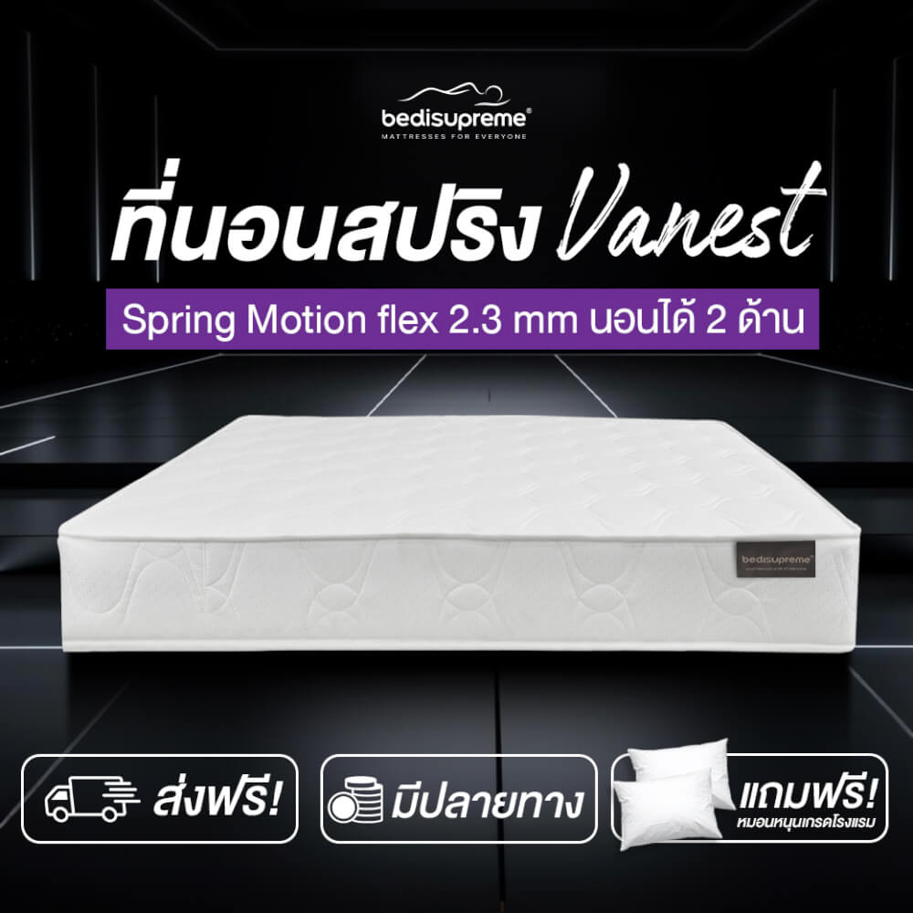 ที่นอน 6 ฟุต BEDISUPREME รุ่น Vanest หนา 9 นิ้ว