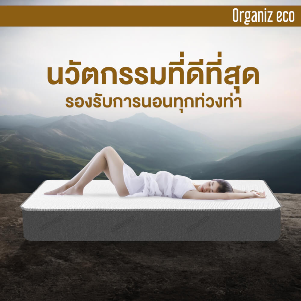 ที่นอน 3.5 ฟุต BEDISUPREME รุ่น ORGANIZ ECO หนา 5 นิ้ว