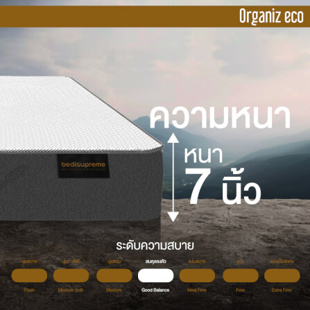 ที่นอน 6 ฟุต BEDISUPREME รุ่น ORGANIZ ECO หนา 7 นิ้ว_5
