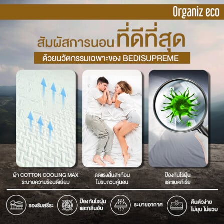 ที่นอน 3.5 ฟุต BEDISUPREME รุ่น ORGANIZ ECO หนา 5 นิ้ว_7