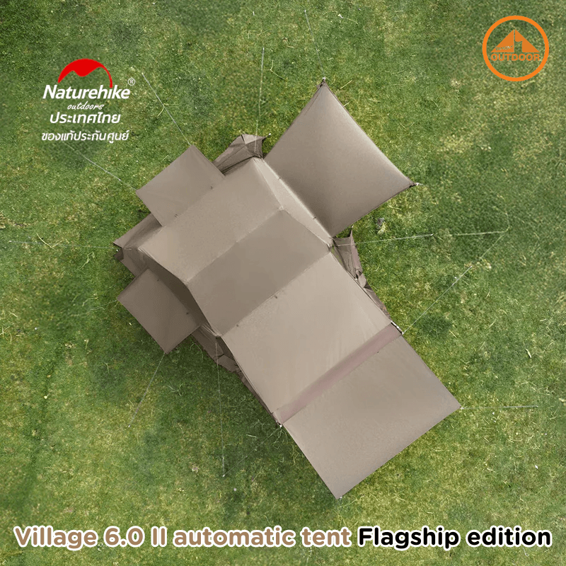 เต๊นท์กึ่งอัตโนมัติ NATUREHIKE VILLAGE 6.0 Ⅱ AUTOMATIC TENT (DEEP COFFEE/FLAGSHIP EDITION)