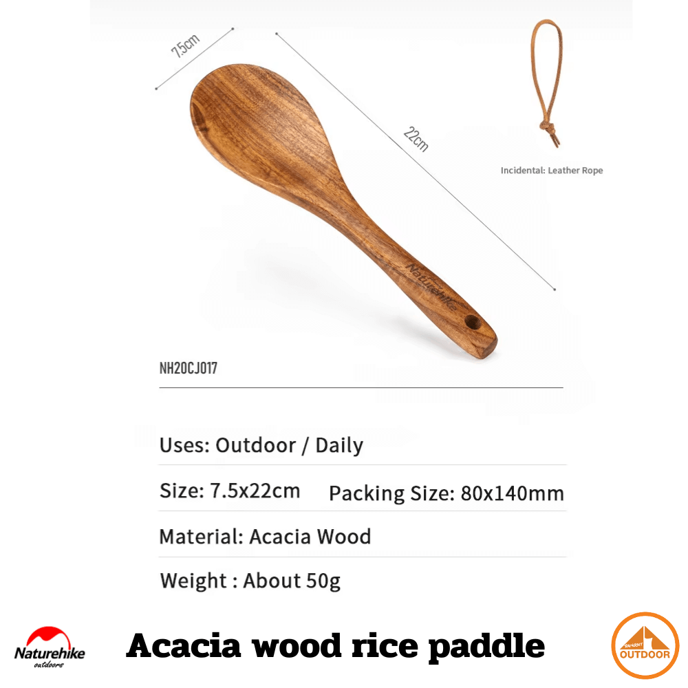 ทัพพี naturehike acacia wood rice paddle