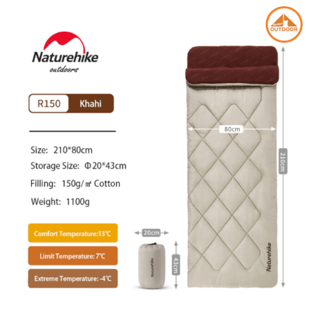 ถุงนอน Naturehike รุ่น R150 สีครีม-น้ำตาล_1