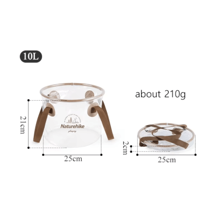 ถังน้ำพับเก็บได้ Naturehike Foldable Round Bucket 10L_2