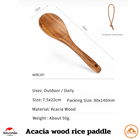 ทัพพี naturehike acacia wood rice paddle_3