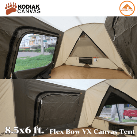 เต้นท์แคมป์ปิ้ง Kodiak Canvas 8.5×6 ft. Flex-Bow VX Tent _4