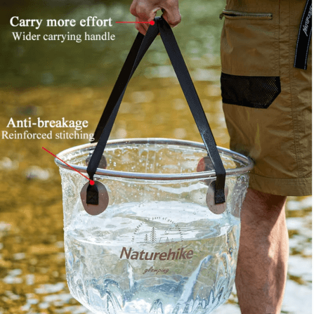 ถังน้ำพับเก็บได้ Naturehike Foldable Round Bucket 10L_4