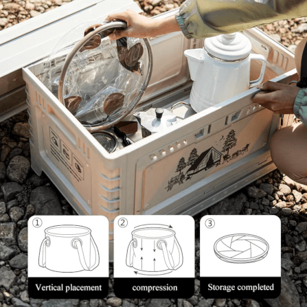 ถังน้ำพับเก็บได้ Naturehike Foldable Round Bucket 10L_5