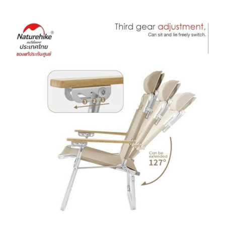 เก้าอี้พับแค้มป์ปิ้งปรับเอนได้ 3 ระดับ Naturehike TY11 Outdoor Adjustable Pillow Chair _7