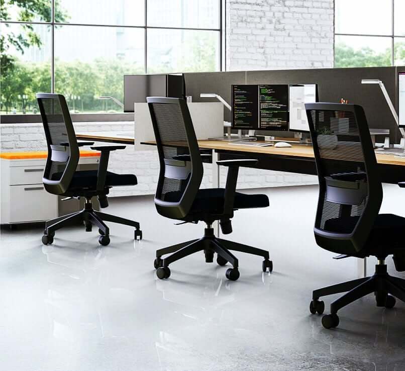 เก้าอี้สำนักงาน DF PROCHAIR รุ่น Polo สีดำ