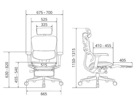 เก้าอี้เพื่อสุขภาพ DF PROCHAIR รุ่น Ergo Elite Pro+ สีเขียว_8