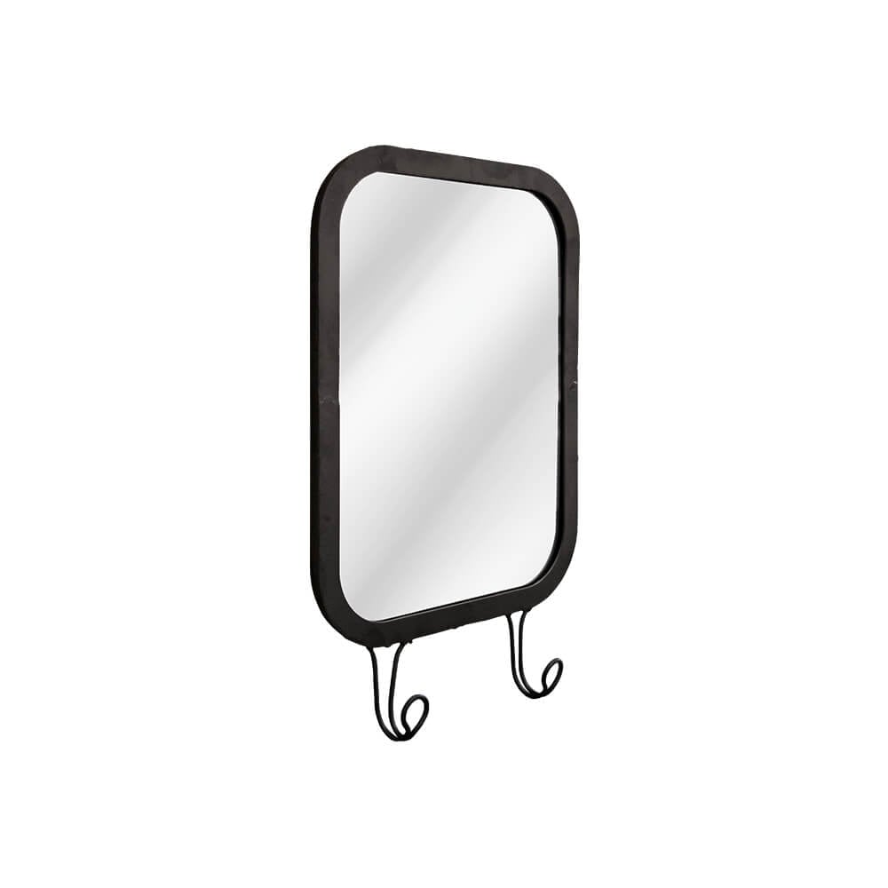 กระจกติดผนังพร้อมที่แขวน RINA HEY รุ่น MONA/30X50 สีดำ_0