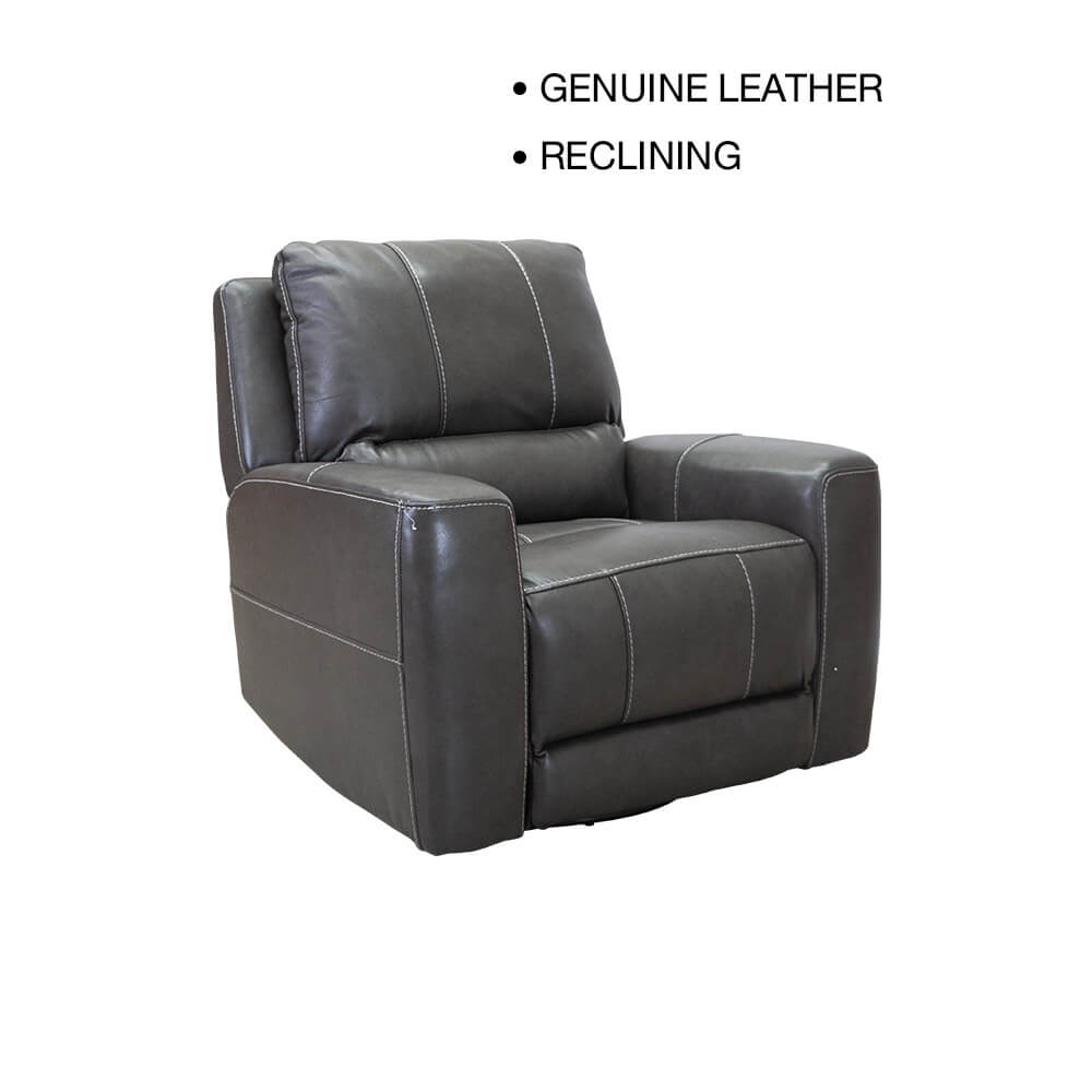 โซฟาปรับเอนนอนหมุนได้ 1 ที่นั่ง/ไฟฟ้า CHIC REPUBLIC รุ่น HACKETT/1RM สีเทาเข้ม