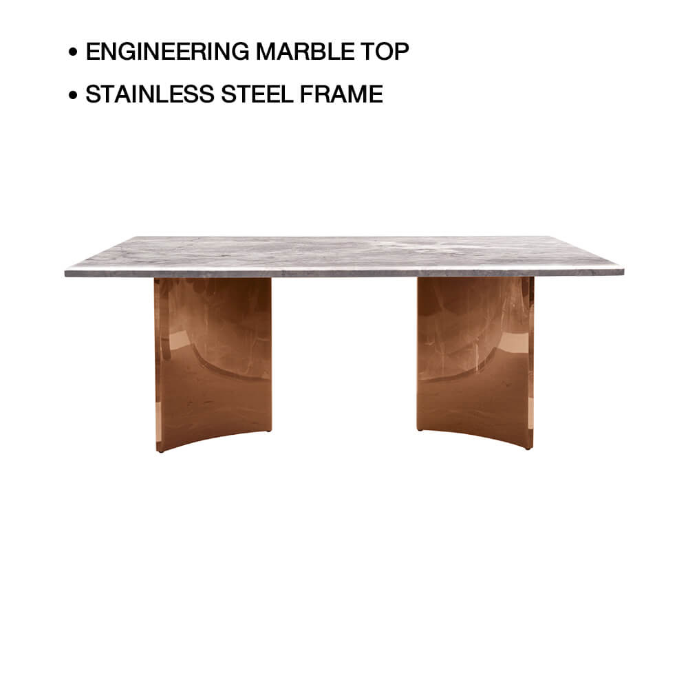 โต๊ะอาหาร CHIC REPUBLIC รุ่น AEOLUS-RG/200 MARBLE สีเทาอ่อน_0