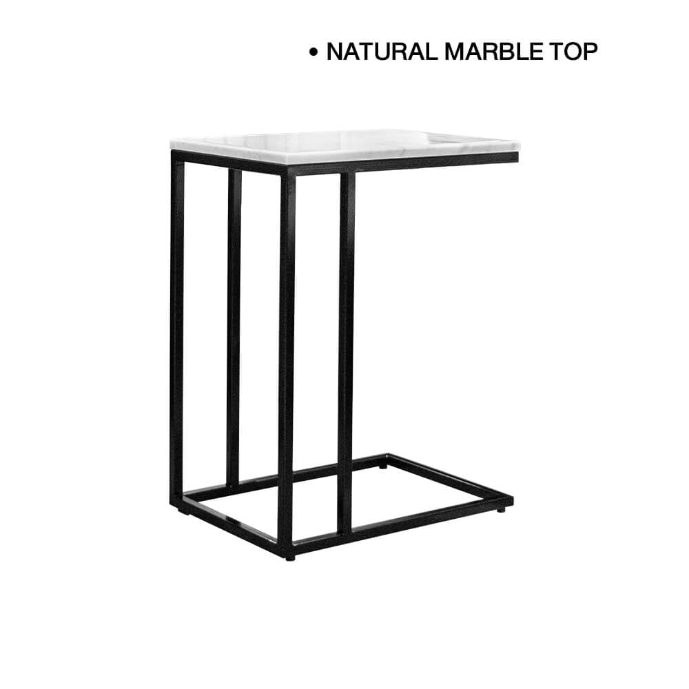 โต๊ะข้าง CHIC REPUBLIC รุ่น PLUM/50 MARBLE สีขาว