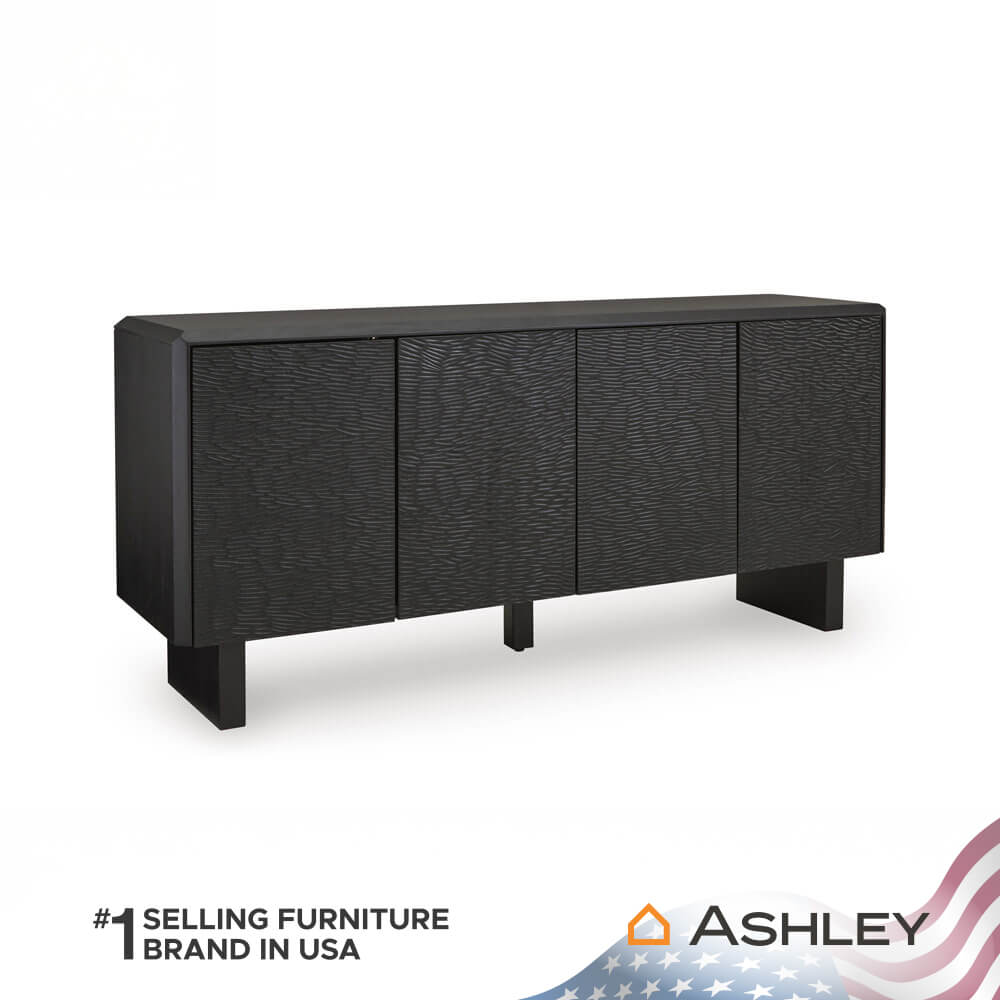 ตู้เตี้ยบานเปิด ASHLEY FURNITURE HOMESTORE รุ่น FARRELMORE/165 สีดำ