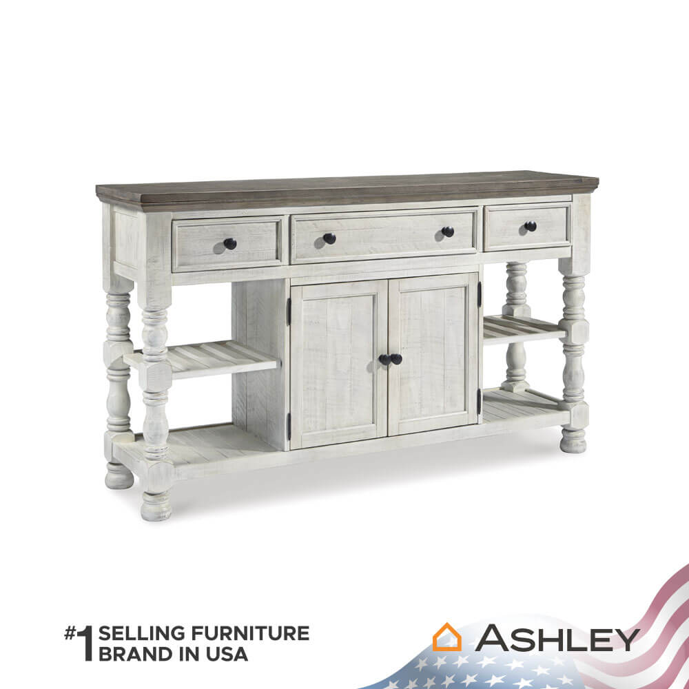 ตู้เตี้ยบานผสม ASHLEY FURNITURE HOMESTORE รุ่น HAVALANCE/170 สีขาววินเทจ