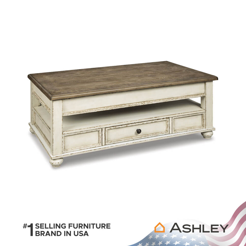 โต๊ะกลาง พร้อมลิฟท์ท็อป ASHLEY FURNITURE HOMESTORE  รุ่น REALYN/119 สีขาววินเทจ_0