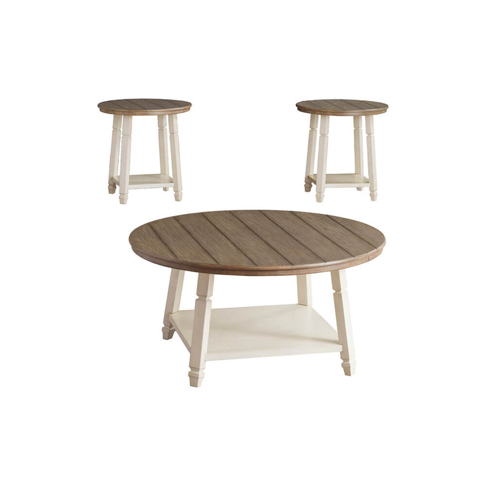 โต๊ะข้าง, ชุดโต๊ะข้าง, เซ็ตโต๊ะข้าง ASHLEY FURNITURE HOMESTORE รุ่น BOLANBROOK/3 สีขาว_0