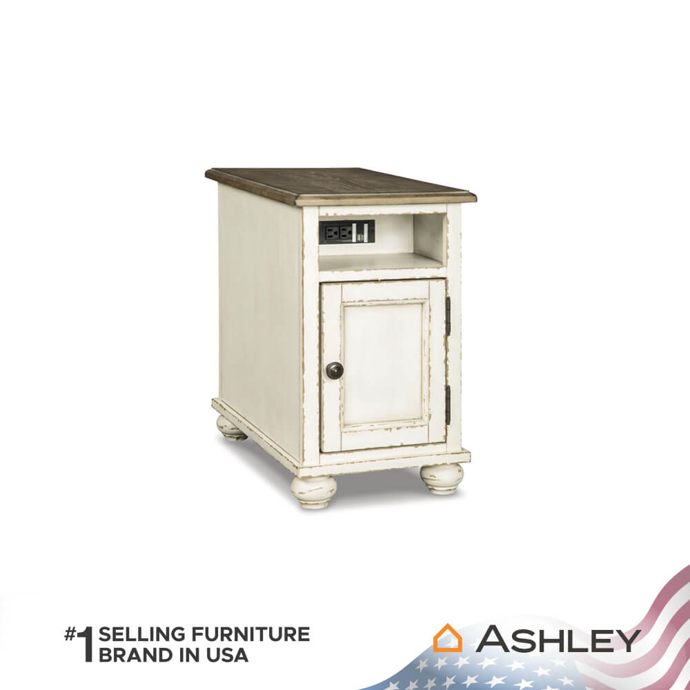 โต๊ะข้าง ASHLEY FURNITURE HOMESTORE รุ่น REALYN/35 สีขาววินเทจ