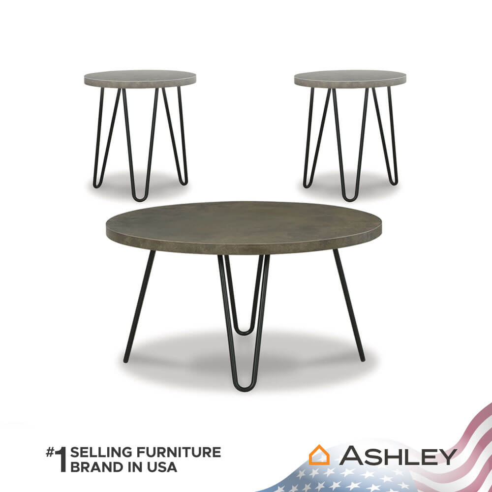 ชุดโต๊ะข้าง ASHLEY FURNITURE HOMESTORE รุ่น HADASKY/3 สีน้ำตาล_0