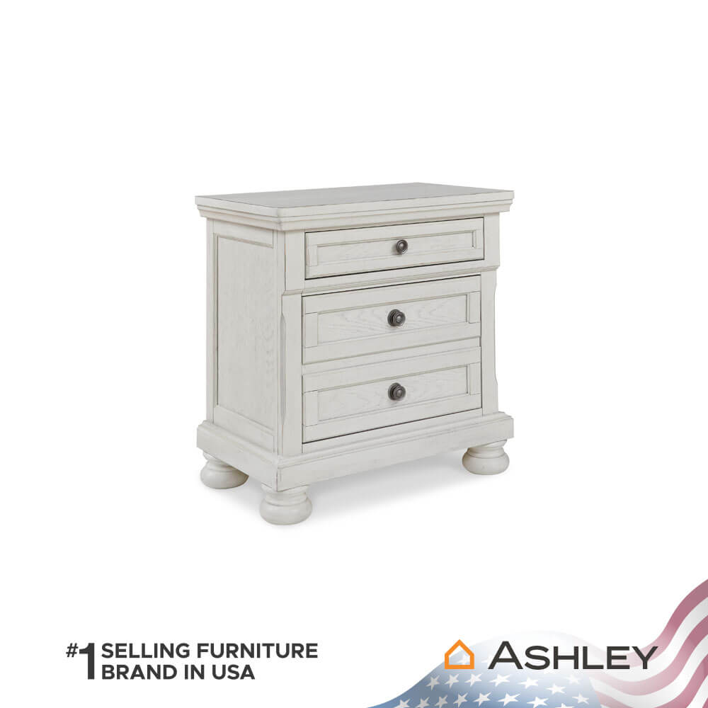 ตู้ข้างเตียง ASHLEY FURNITURE HOMESTORE รุ่น ROBBINSDALE สีขาววินเทจ_0