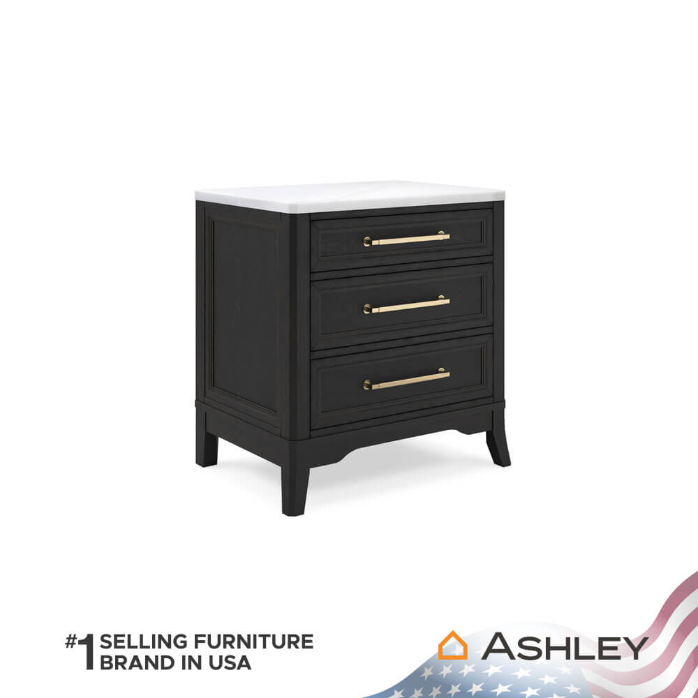 ตู้ข้างเตียง ASHLEY FURNITURE HOMESTORE รุ่น WELLTERN สีดำ_0