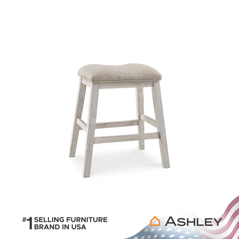 สตูล ASHLEY FURNITURE HOMESTORE รุ่น SKEMPTON สีขาววินเทจ_0