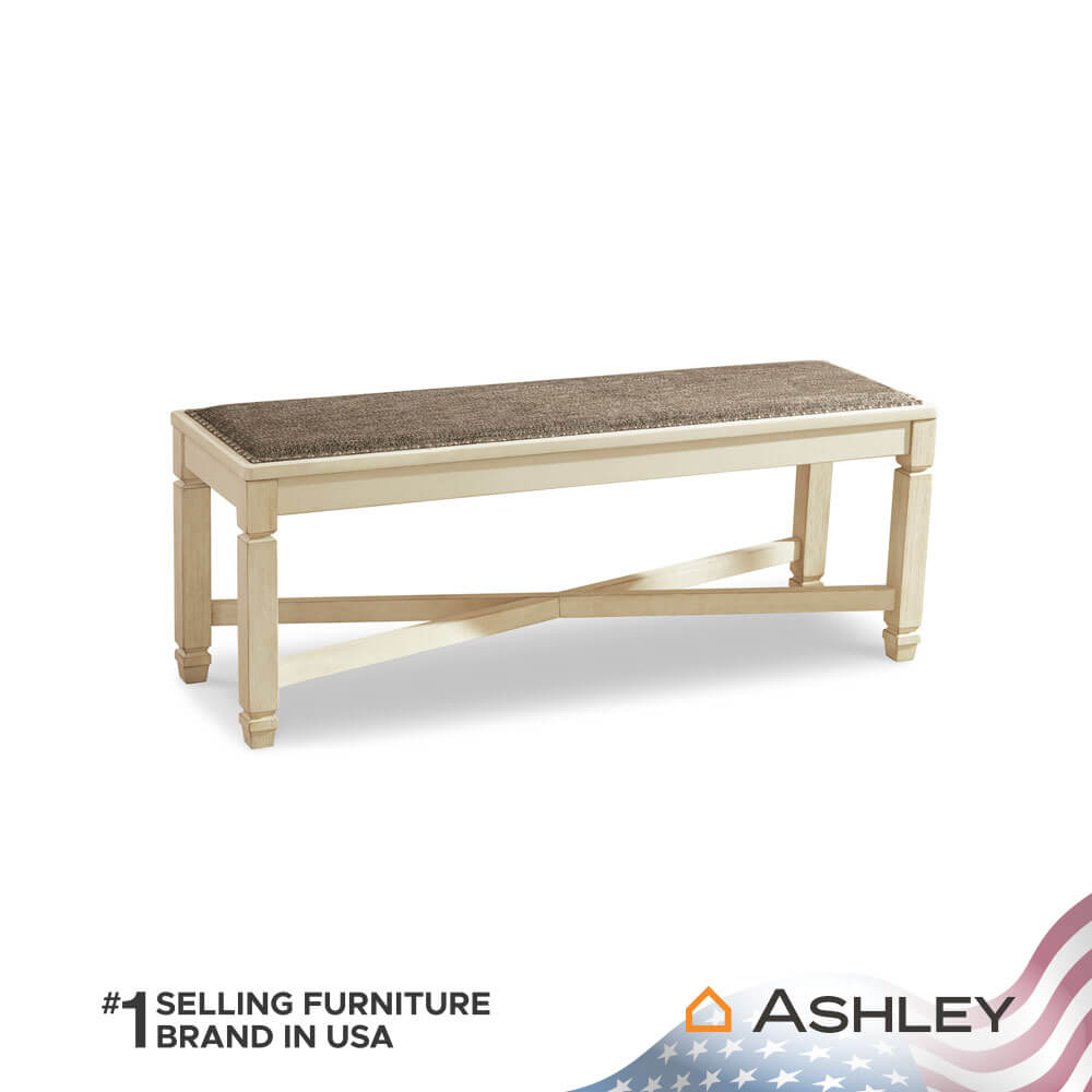 ม้านั่ง ASHLEY FURNITURE HOMESTORE รุ่น BOLANBURG/127 สีขาววินเทจ_0