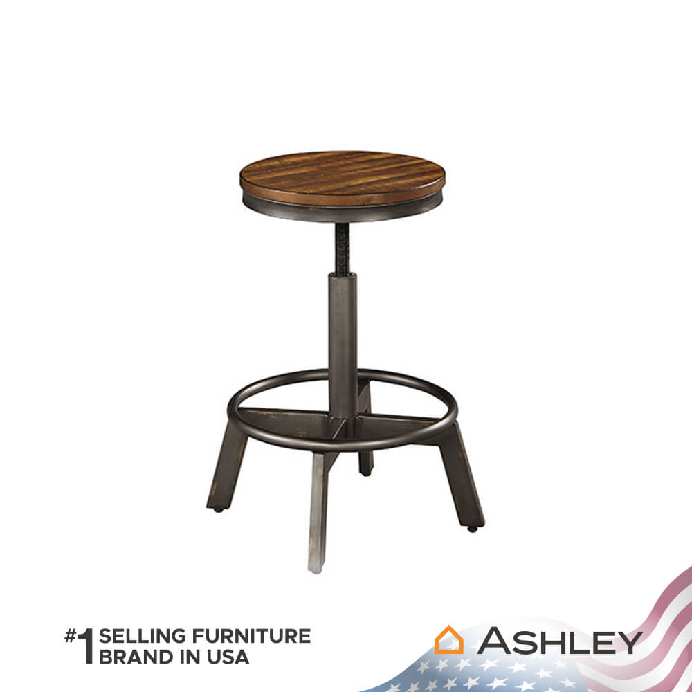 เก้าอี้บาร์ปรับระดับได้ ASHLEY FURNITURE HOMESTORE รุ่น TORJIN สีดำ