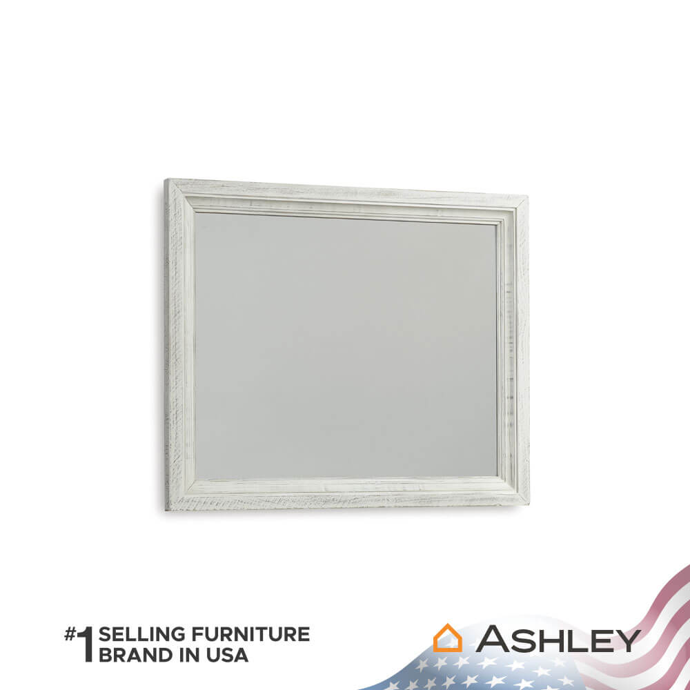 กระจกตั้งโต๊ะ ASHLEY FURNITURE HOMESTORE รุ่น HAVALANCE/101x84 สีขาววินเทจ