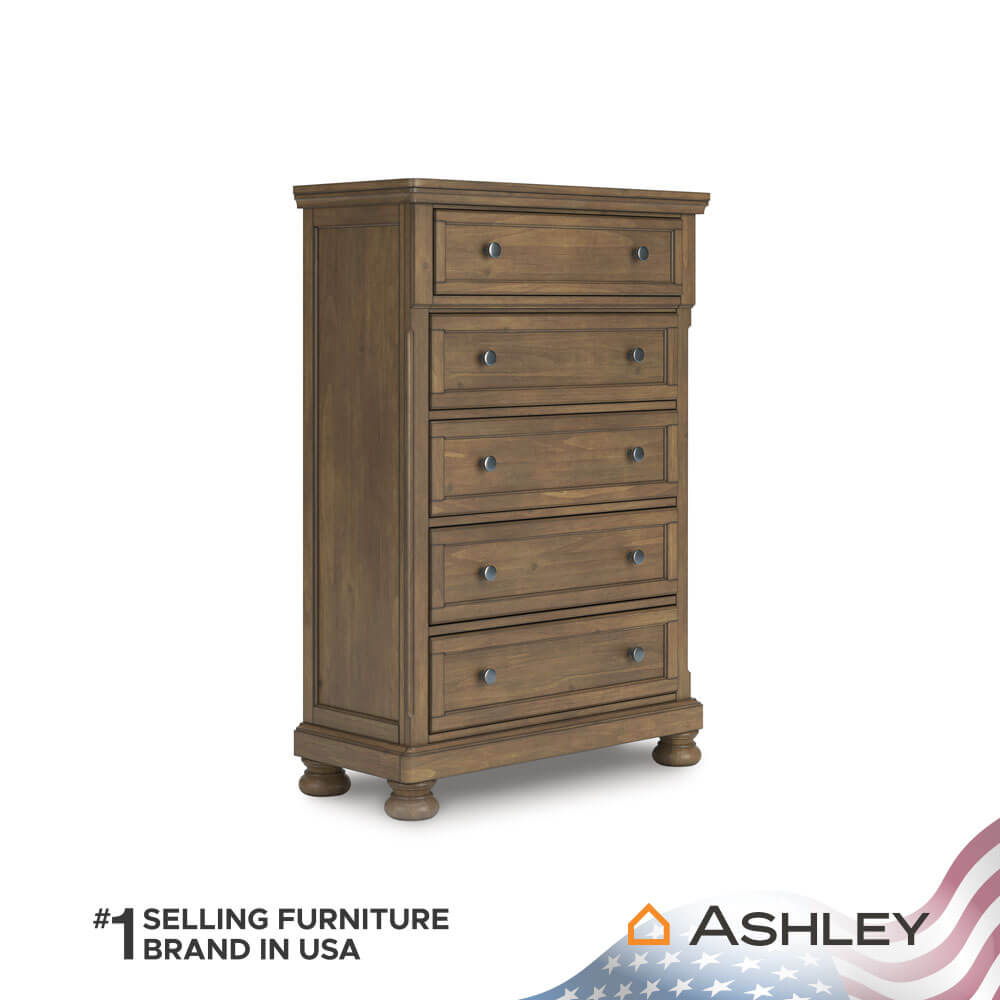 ตู้ลิ้นชัก 5 ลิ้นชัก ASHLEY FURNITURE HOMESTORE รุ่น VANDENMORE/100 สีน้ำตาล