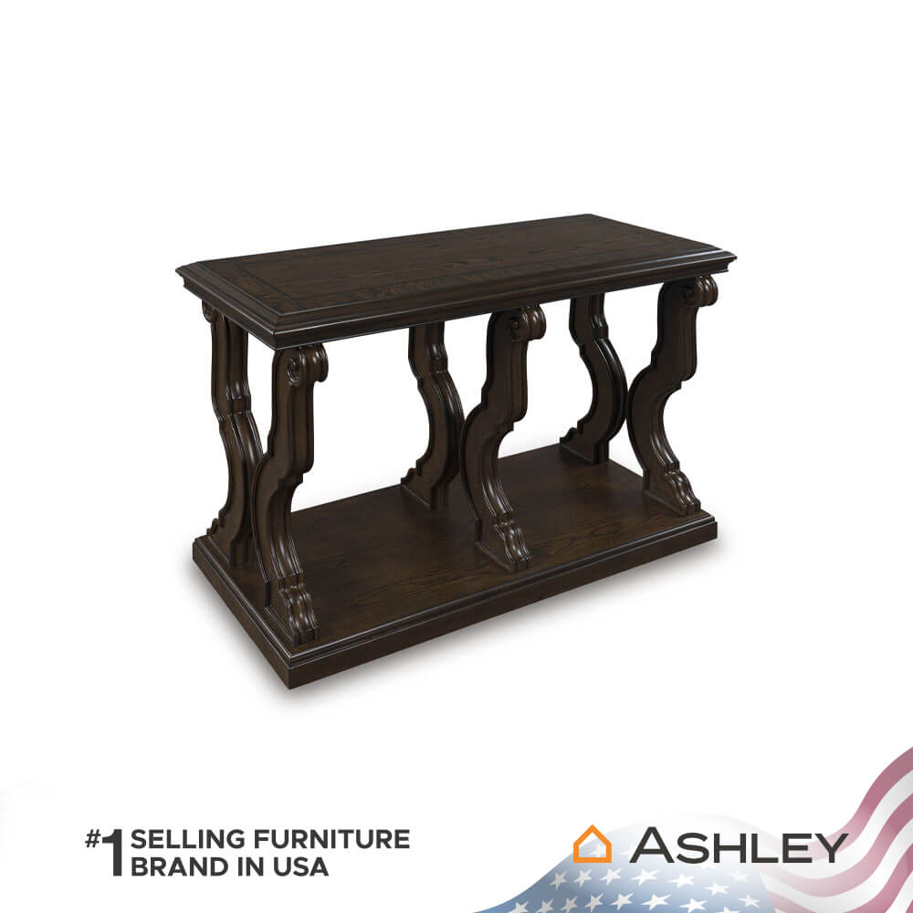 โต๊ะคอนโซล ASHLEY FURNITURE HOMESTORE รุ่น MAYLEE/130 สีน้ำตาลเข้ม