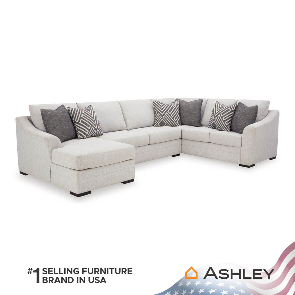 โซฟาตัว L ด้านซ้าย ASHLEY FURNITURE HOMESTORE รุ่น KORALYNN/L สีขาว