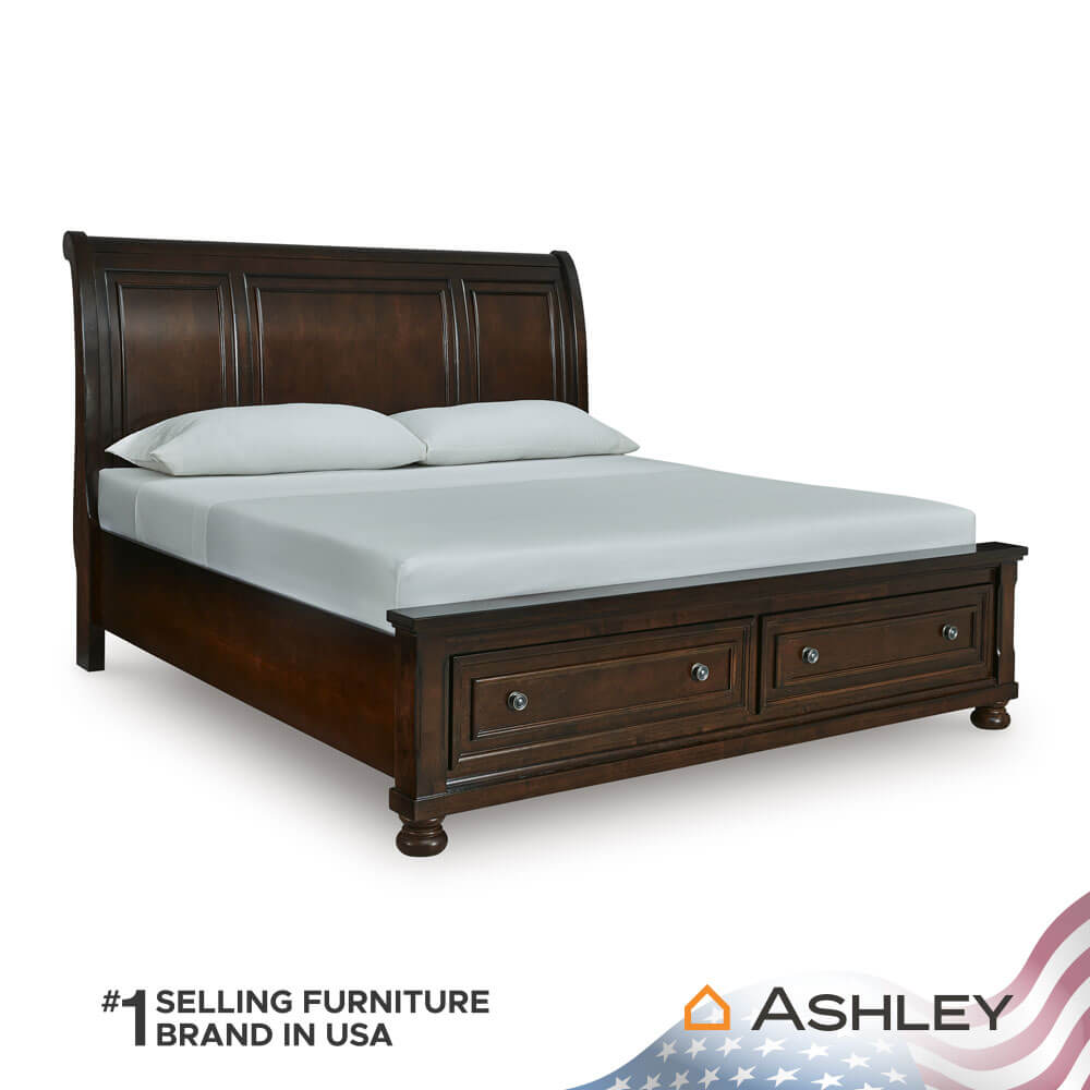 เตียงนอนขนาด 6 ฟุต ASHLEY FURNITURE HOMESTORE รุ่น PORTER/180 สีน้ำตาล