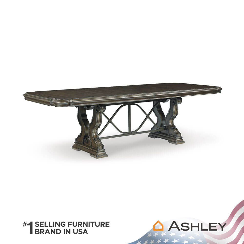 โต๊ะอาหาร ปรับขนาดได้ ASHLEY FURNITURE HOMESTORE รุ่น MAYLEE/183-275 สีน้ำตาลเข้ม