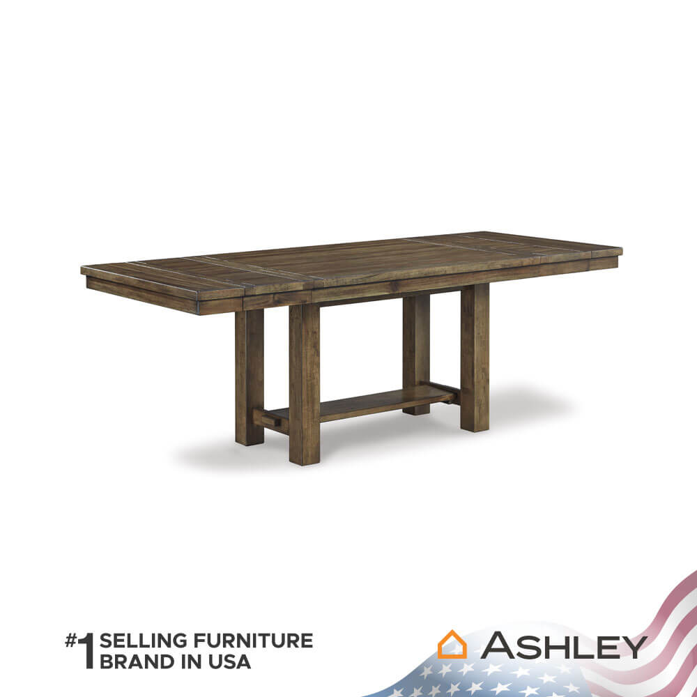 โต๊ะอาหาร ปรับขนาดได้ ASHLEY FURNITURE HOMESTORE รุ่น MORIVILLE/158-218 สีน้ำตาล