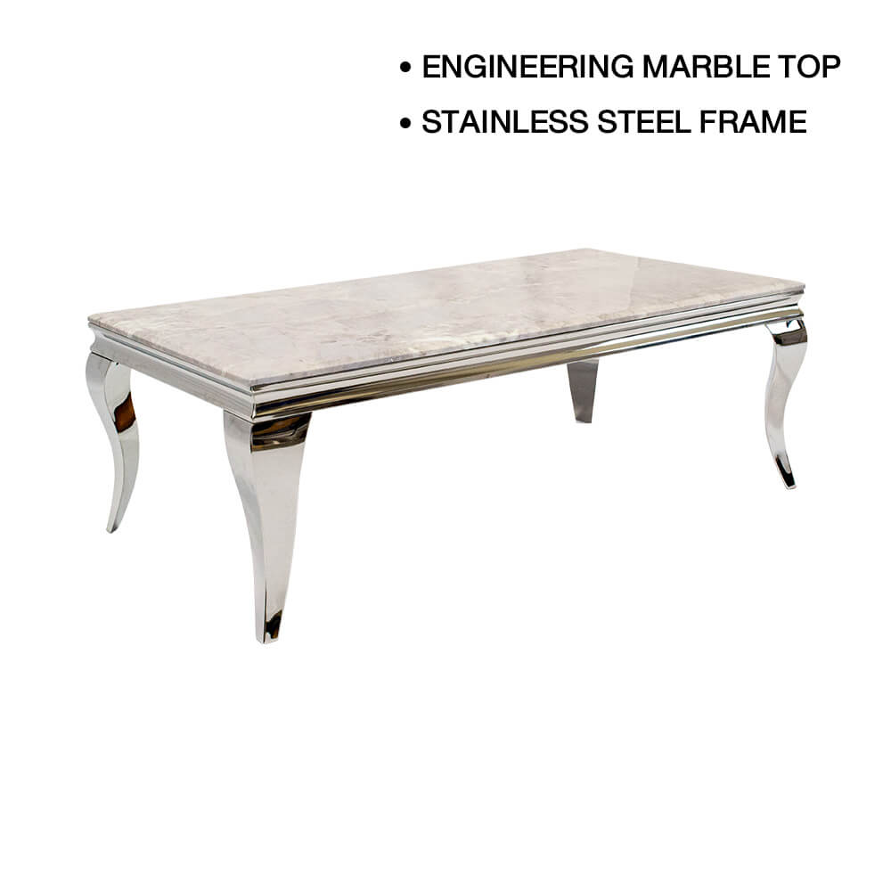 โต๊ะกลาง CHIC REPUBLIC รุ่น SANTIAGO-CH/130 MARBLE สีเทาอ่อน