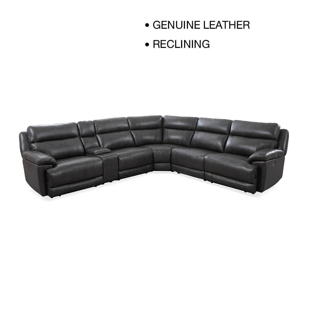 โซฟาปรับเอนนอนเข้ามุม/ปรับไฟฟ้า CHIC REPUBLIC รุ่น HICKORY/RRM-L สีเทา