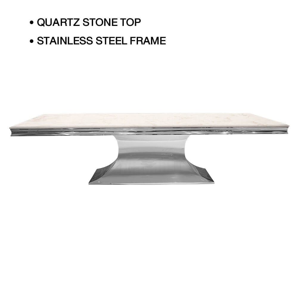 โต๊ะอาหาร CHIC REPUBLIC รุ่น HERNANDEZ-CH/300 MARBLE สีขาว