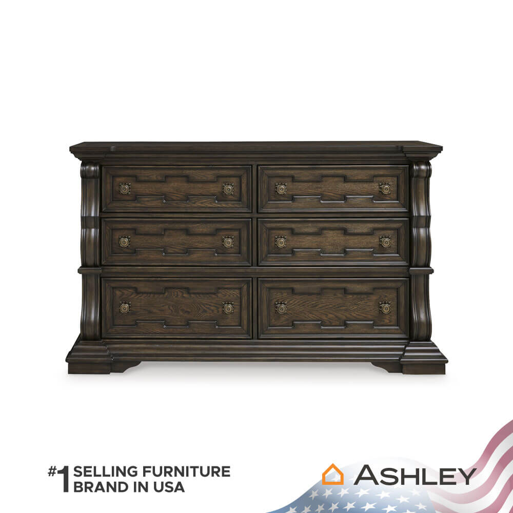 ตู้ลิ้นชัก 6 ลิ้นชัก ASHLEY FURNITURE HOMESTORE รุ่น MAYLEE/181 สีน้ำตาลเข้ม