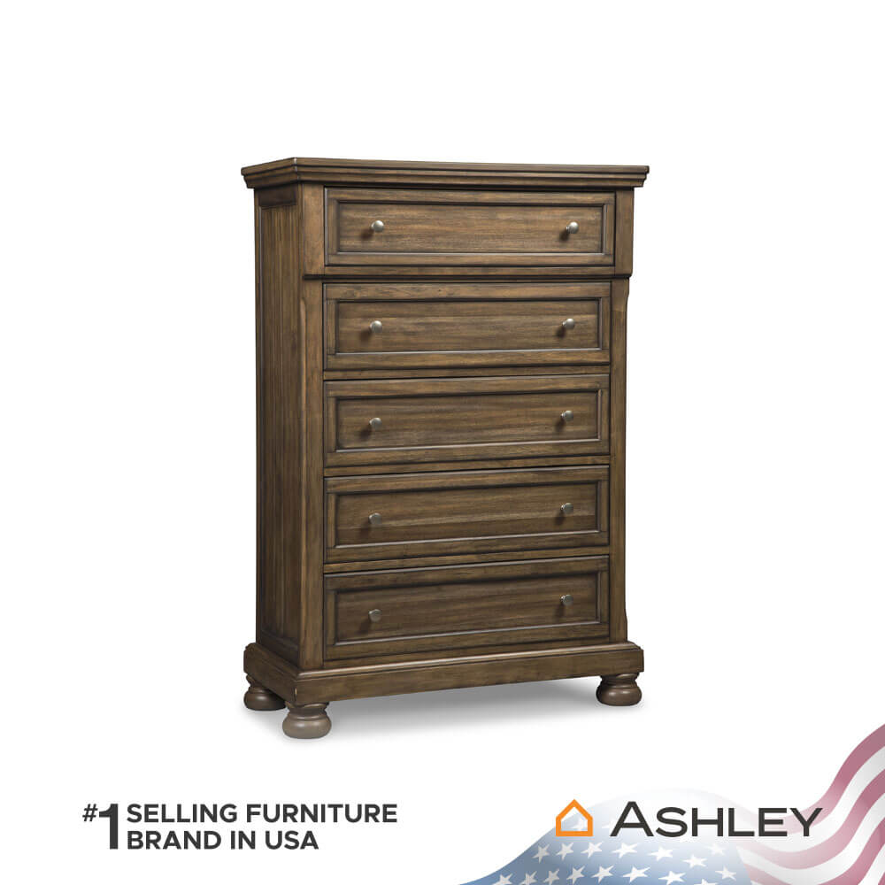 ตู้ลิ้นชัก 5 ลิ้นชัก ASHLEY FURNITURE HOMESTORE รุ่น FLYNNTER/101 สีน้ำตาล_1